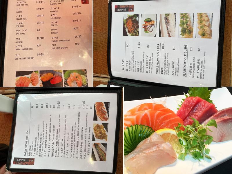 Shinobu Sushi Restaurant Menu