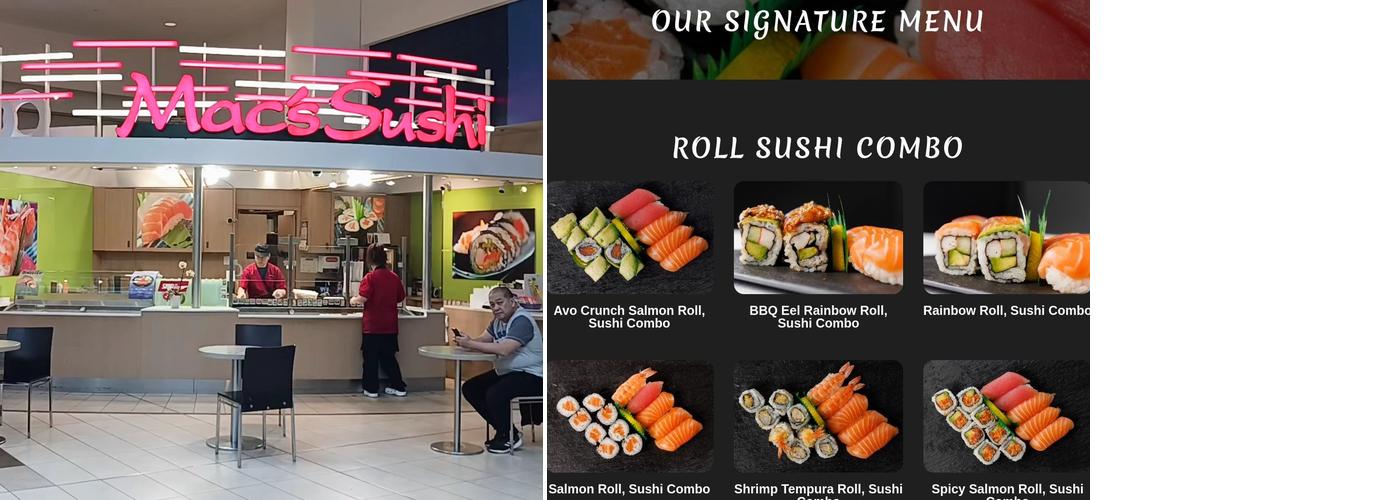 Mac's Sushi Menu