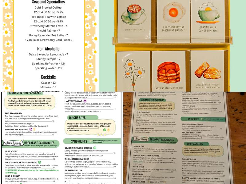 Lazy Daisy's Cafe Menu