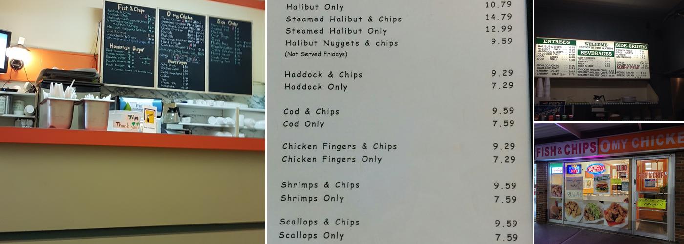 Renforth Mall Fish & Chips Menu