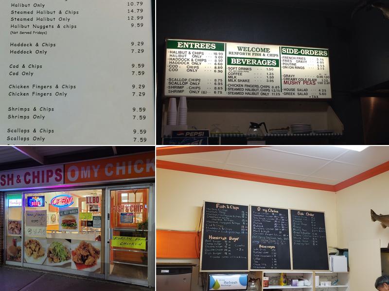Renforth Mall Fish & Chips Menu