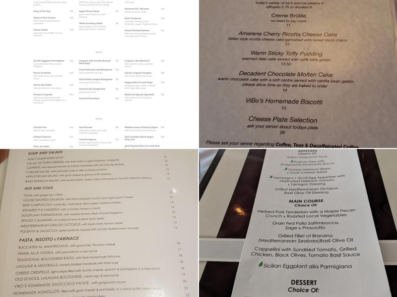 ViBo Restaurant Menu