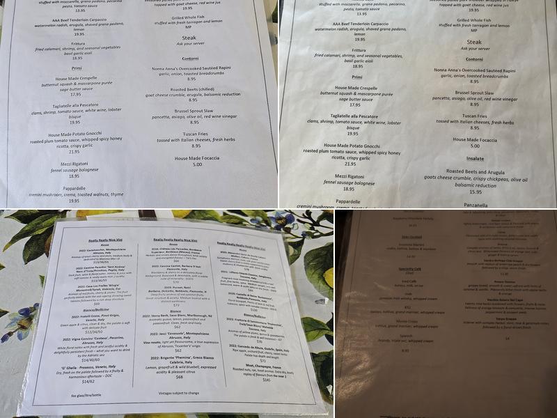 Gio Rana's Really Really Nice Menu