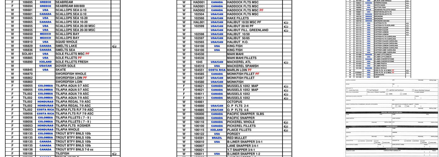 Mike's Fish Market Vansco Menu