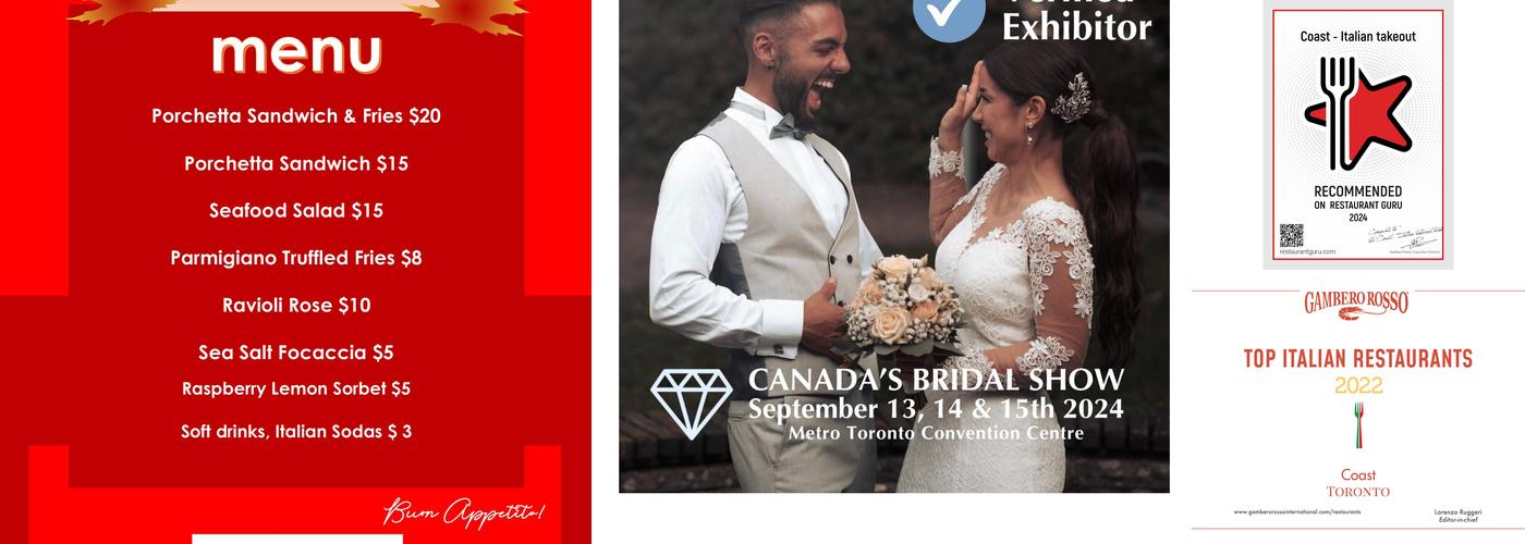 coast cafe catering Menu