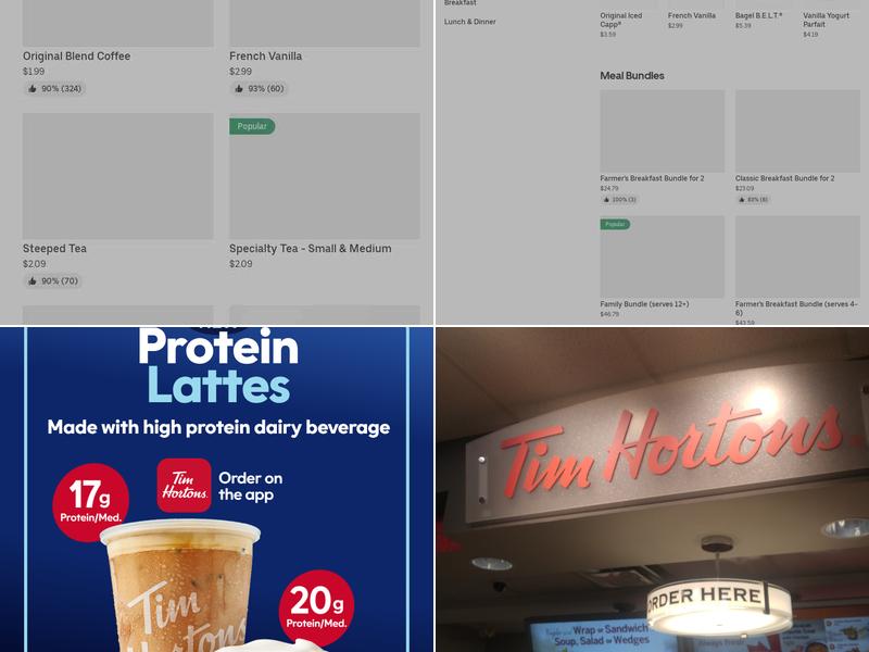 Tim Hortons Menu