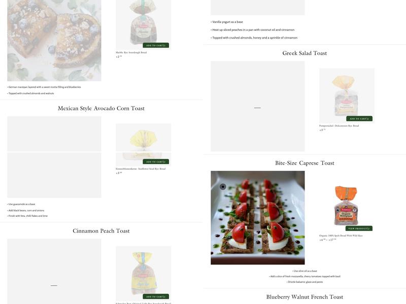 Dimpflmeier Bakery Menu