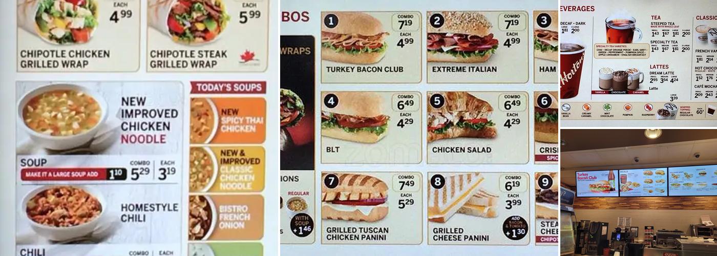 Tim Hortons Menu
