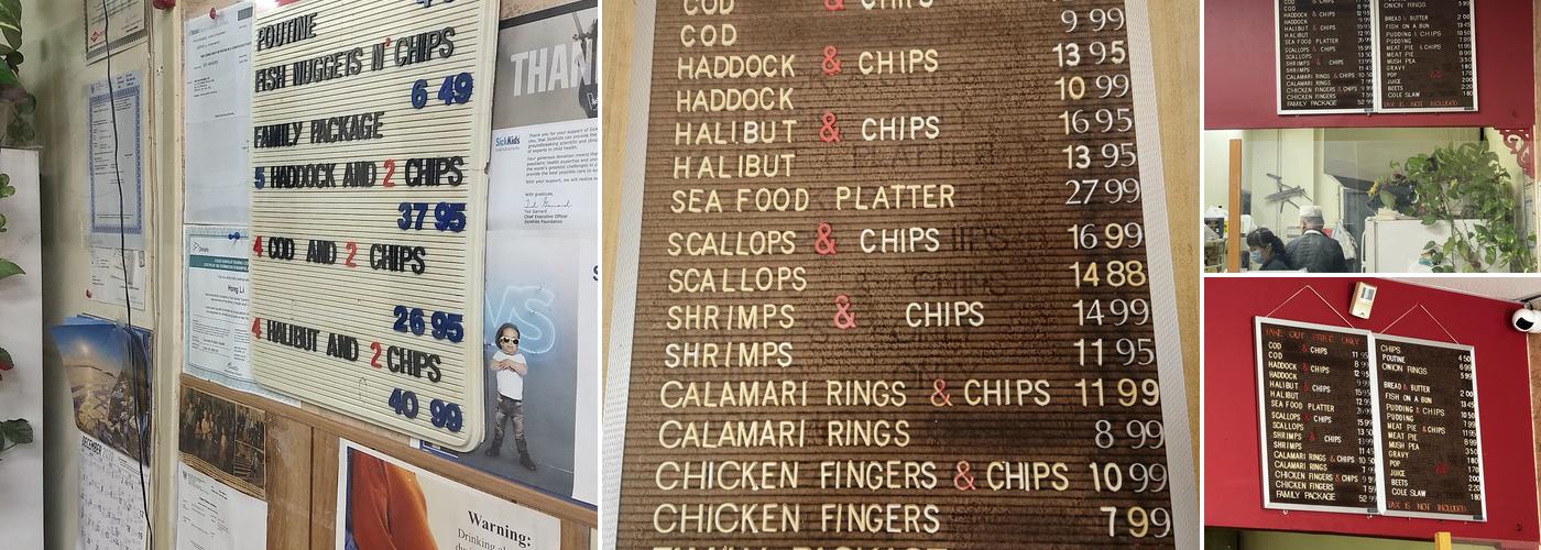 McCowan Fish & Chips Menu