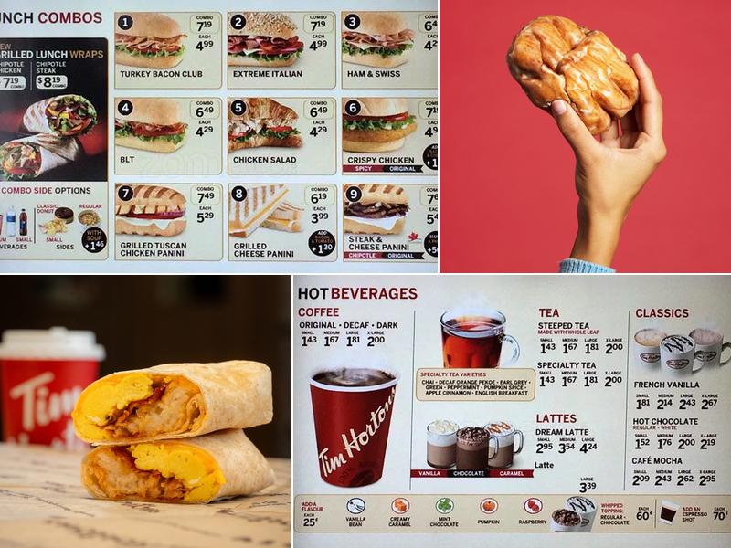 Tim Hortons Menu