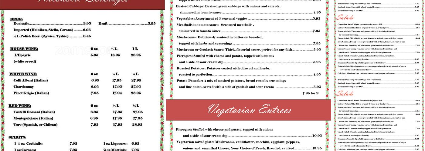 Izba Menu