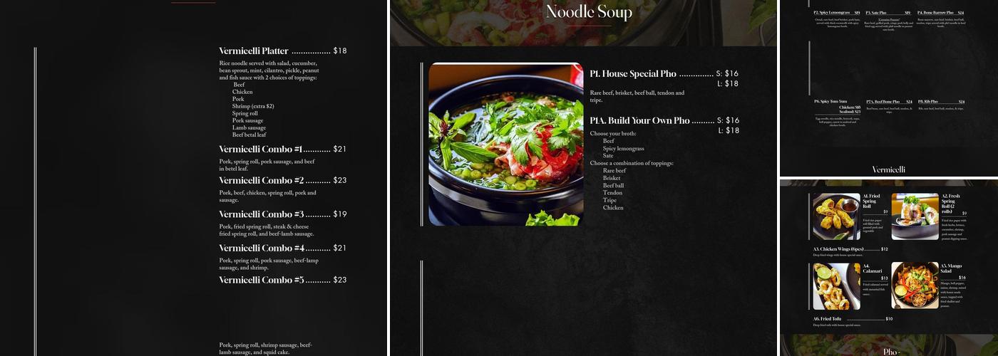 Pho 128 Menu