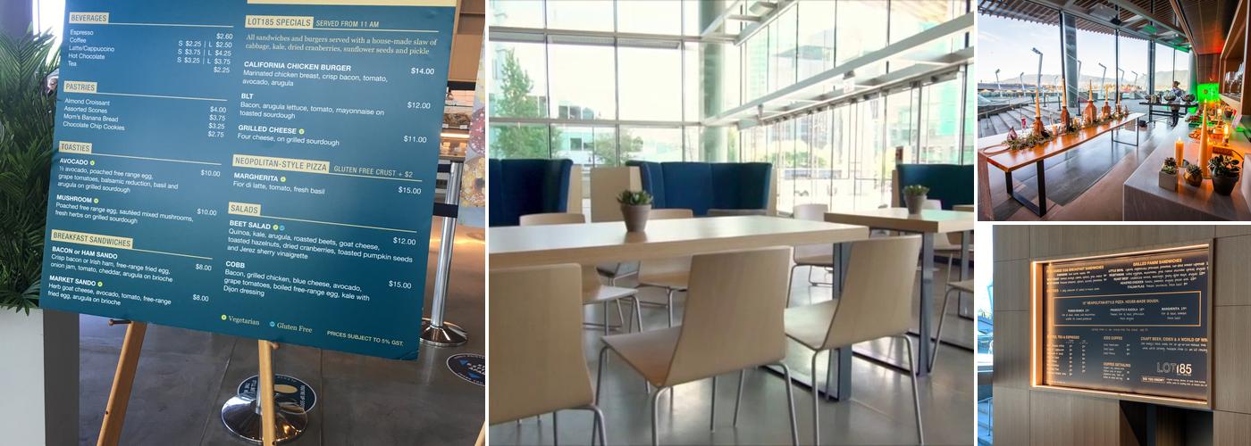 LOT185 Café + Wine Bar Menu