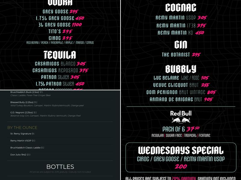 The Chvrch Of John Menu