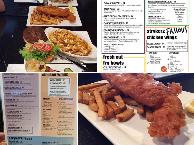 StrykerZ Kitchen and Bar Menu