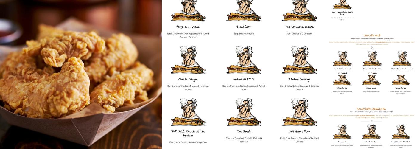 Pin Up Arcade Bar Menu