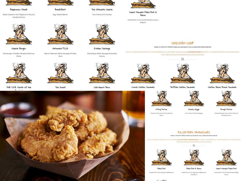 Pin Up Arcade Bar Menu