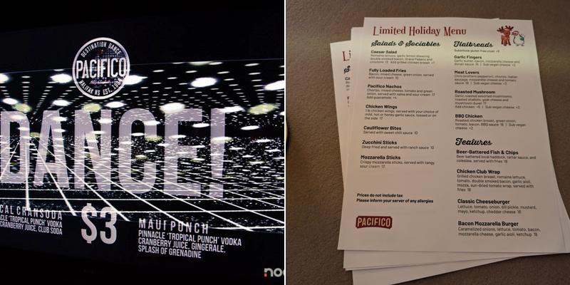 Pacifico Menu
