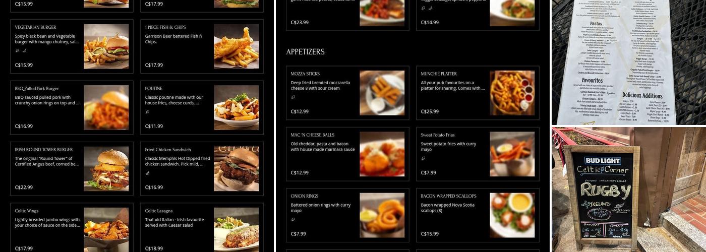 Celtic Corner Public House Menu