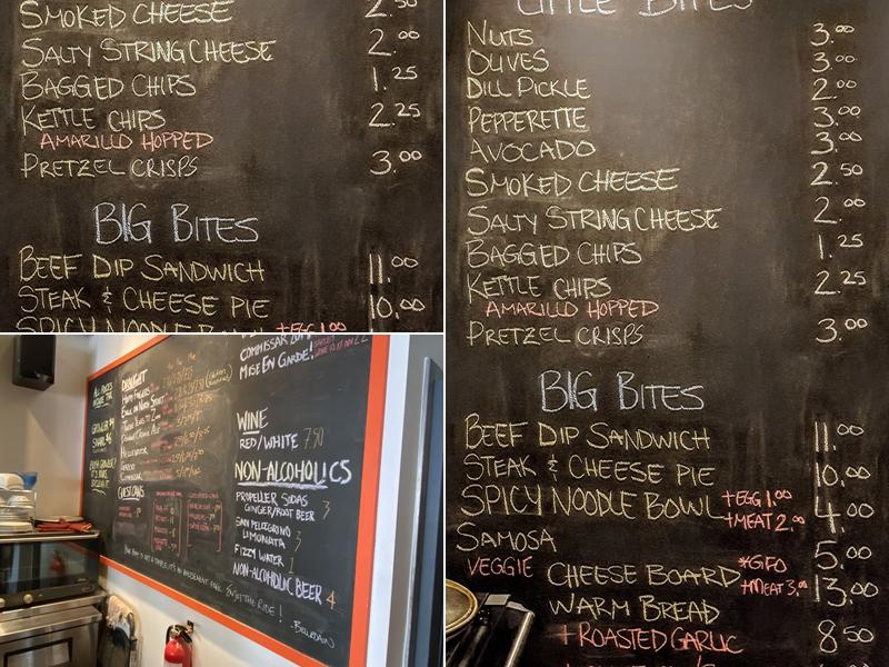 Charm School Pub Menu