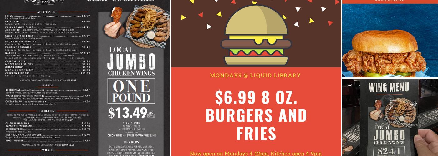 The Liquid Library Menu