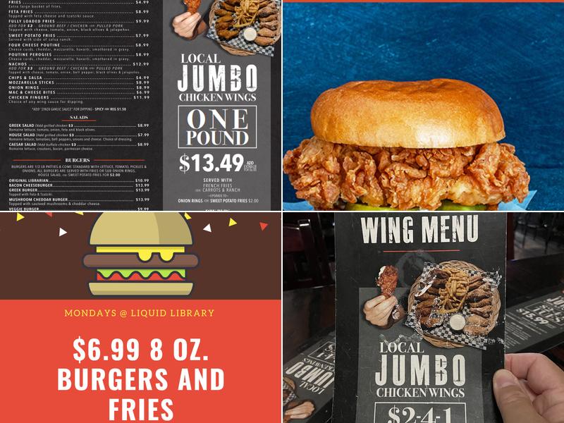 The Liquid Library Menu