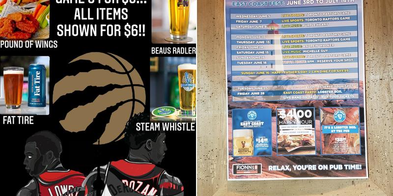 Fionn MacCool's Menu