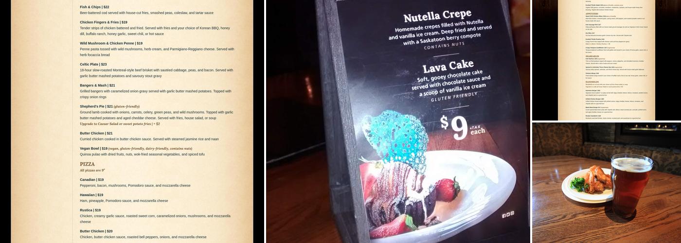 Knotted Thistle Pub Menu