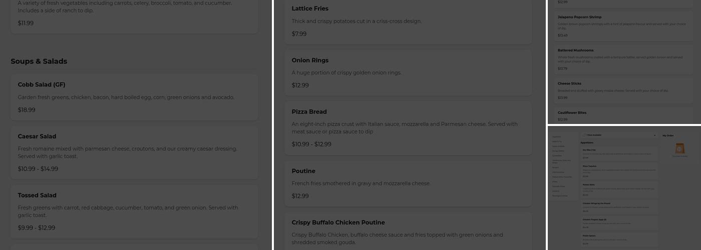 Creekside Pub & Brewery Menu