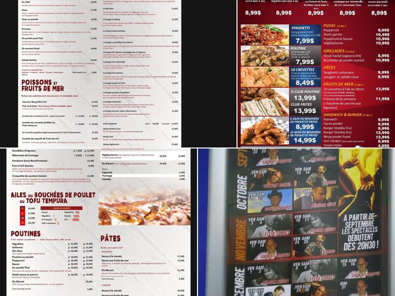 Chez Stanley Menu