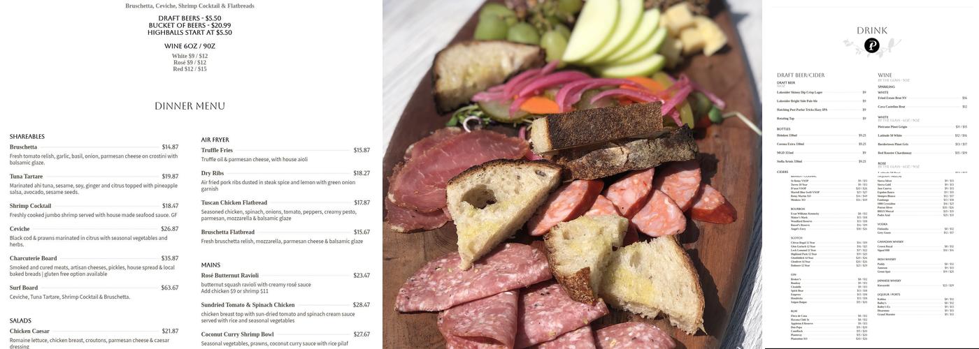 Perch Sky Lounge Menu