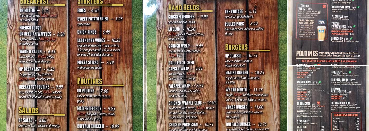 The Outpost Menu