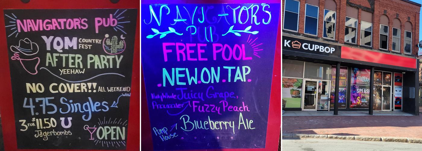 Navigator's Pub Menu