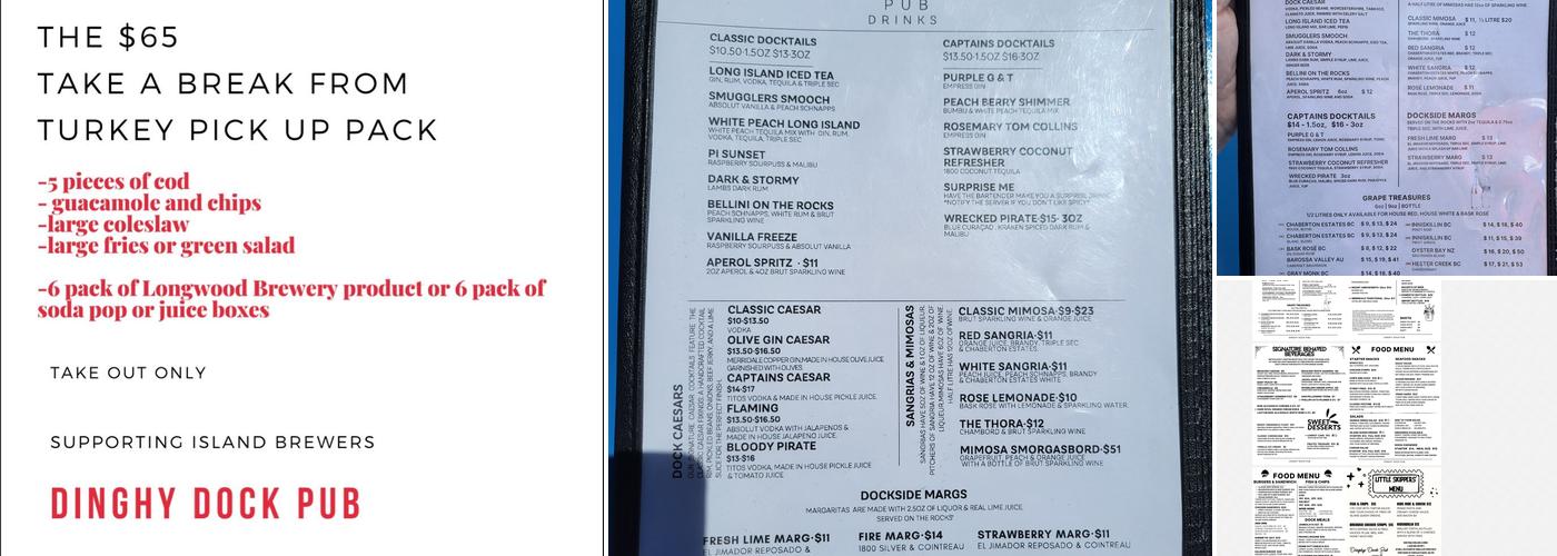 Dinghy Dock Pub Menu