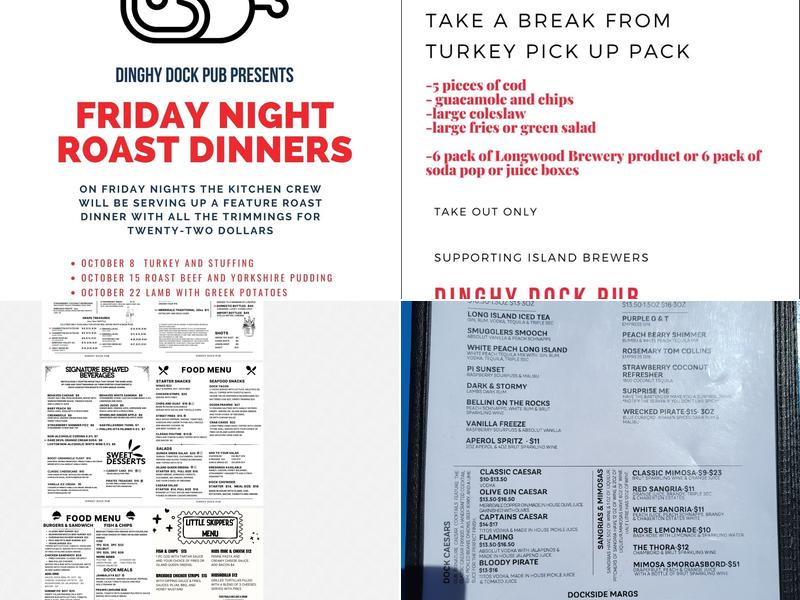 Dinghy Dock Pub Menu