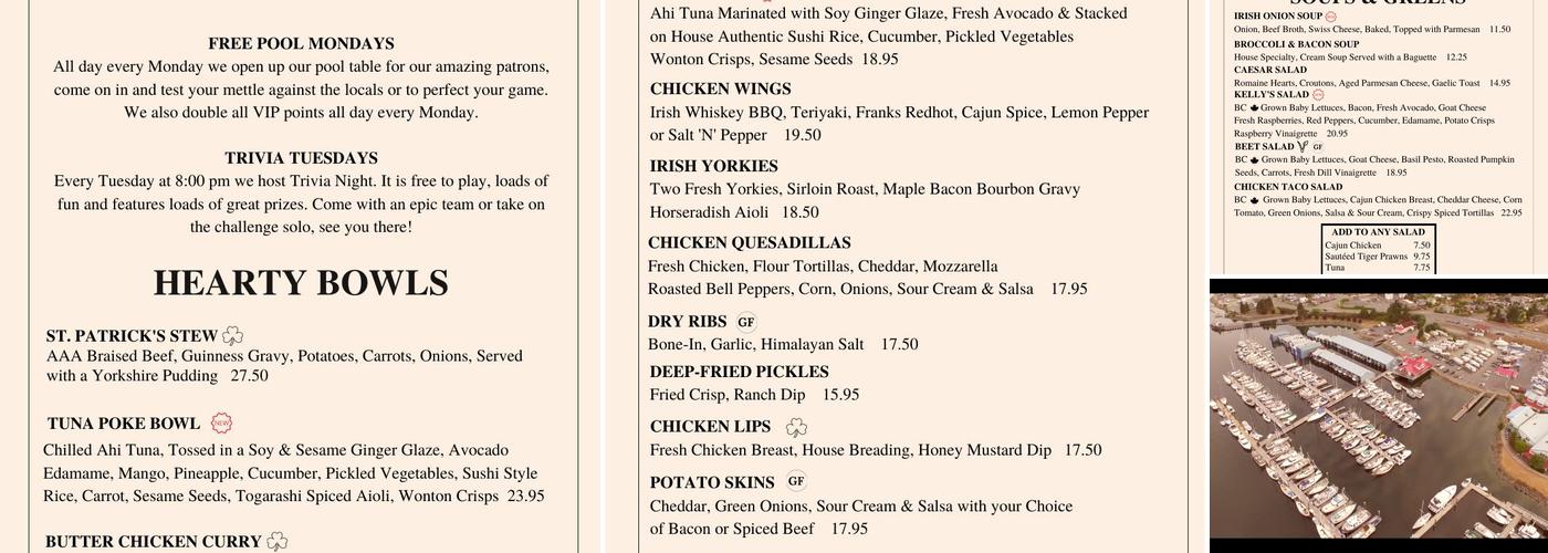 Carlos O'Bryan's Neighbourhood Pub Menu