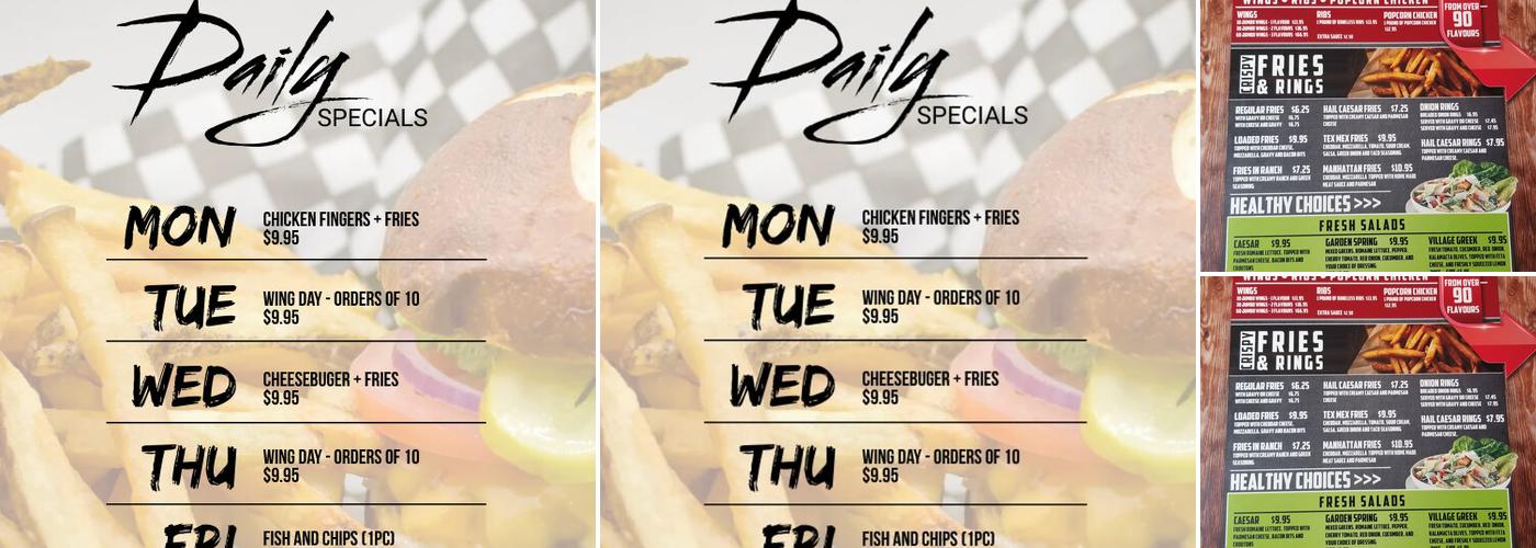 Mainliner Pub Menu