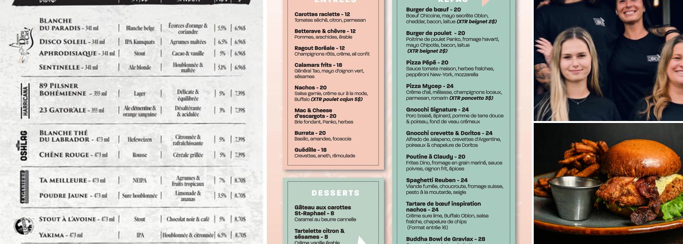 Restaurant OBLON Menu