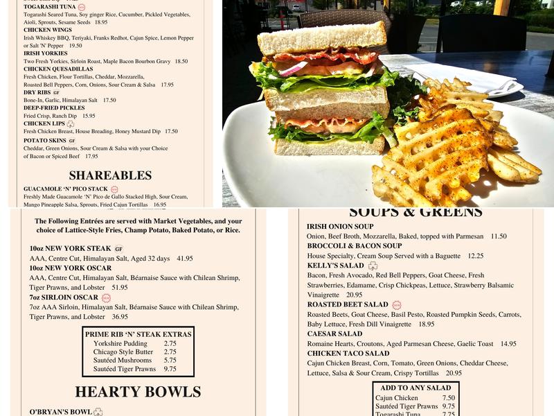 Kelly & Carlos O'Bryan's Courtenay Menu