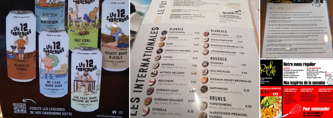 Rock Café Menu