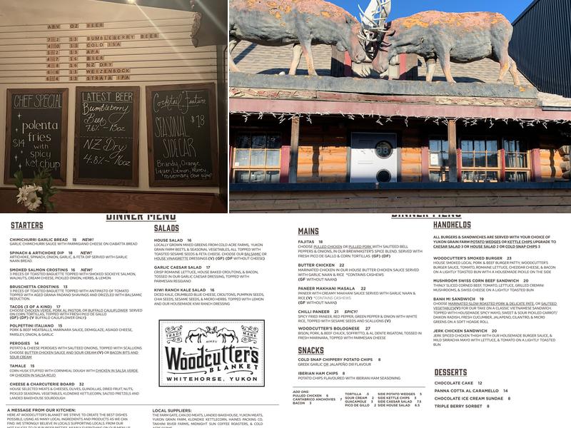 Woodcutter's Blanket - Bar & Brewery Menu
