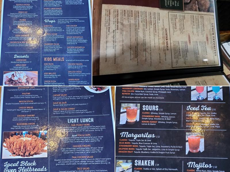 Log Cabin Tavern Menu
