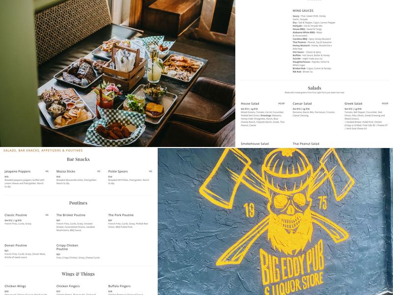Big Eddy Pub and Liquor Store Menu
