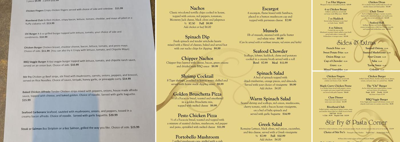 Riverside Pub Menu