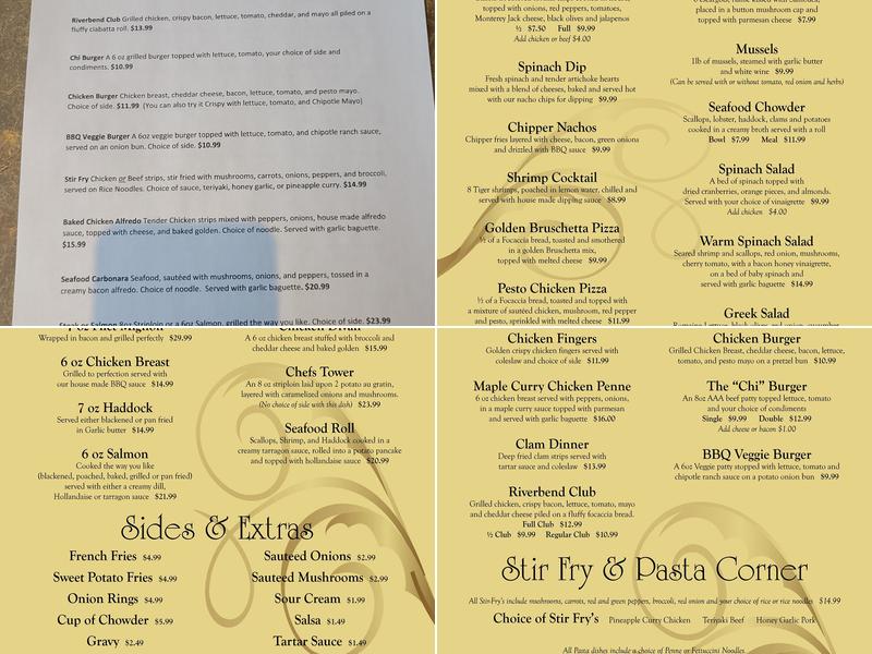 Riverside Pub Menu
