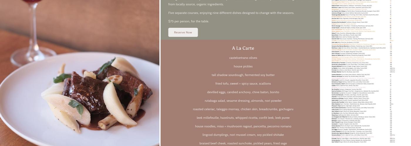 Dachi Vancouver Menu