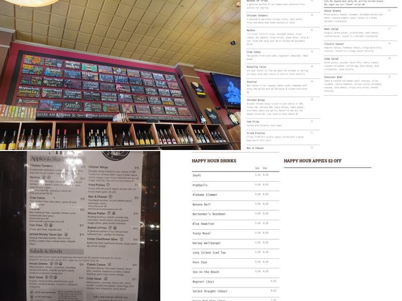 Garrick's Head Pub Menu