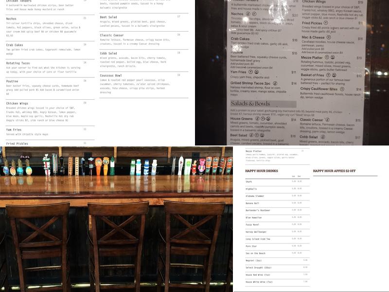 Garrick's Head Pub Menu