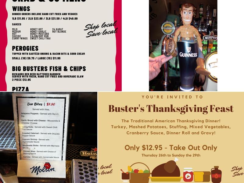 Buster's By The Bluffs Menu