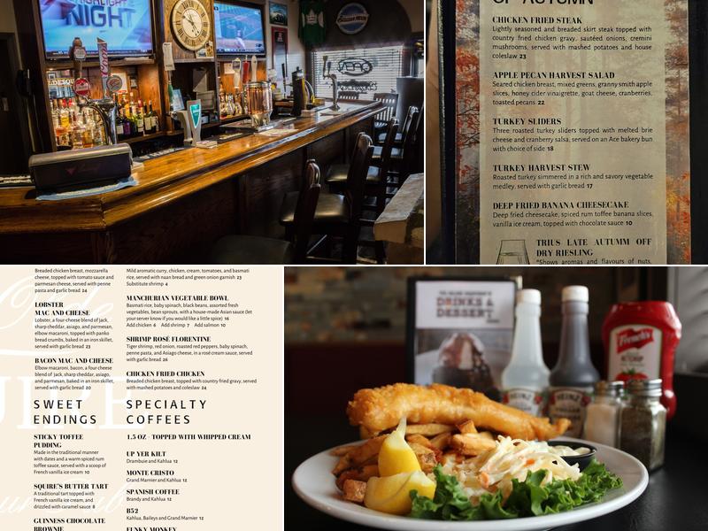 Ye Olde Squire Welland Menu